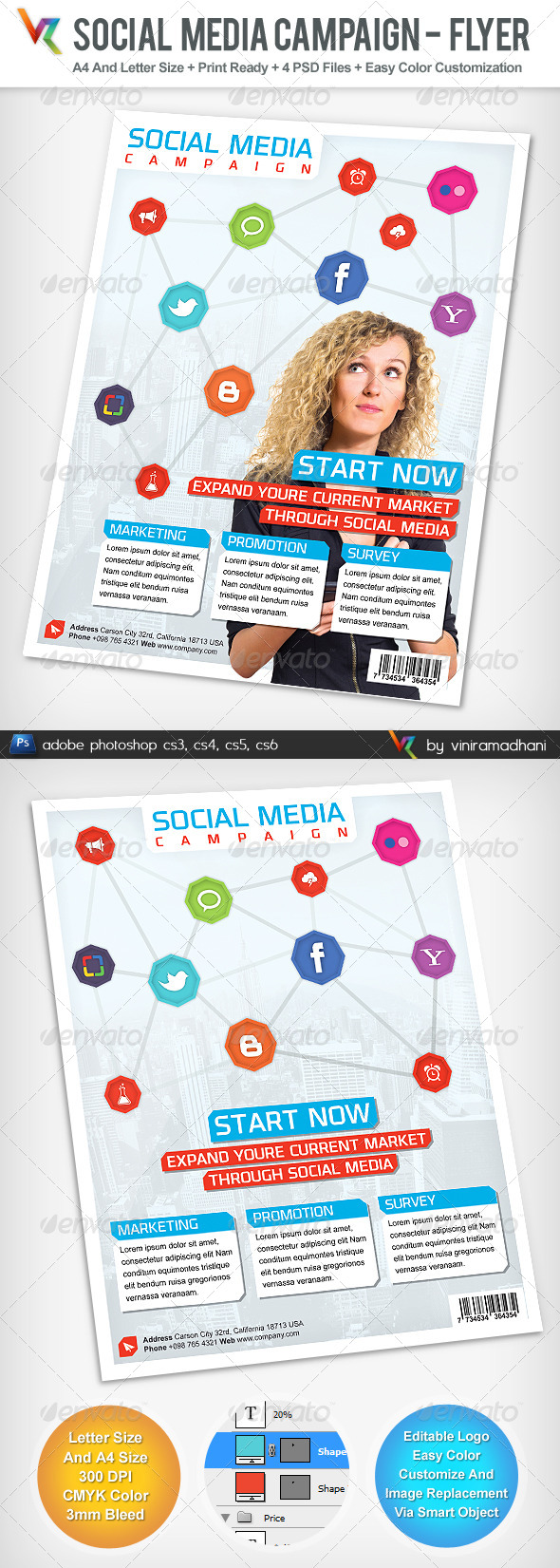 Social Media Campaign Advertising Flyer - Corporate Flyers