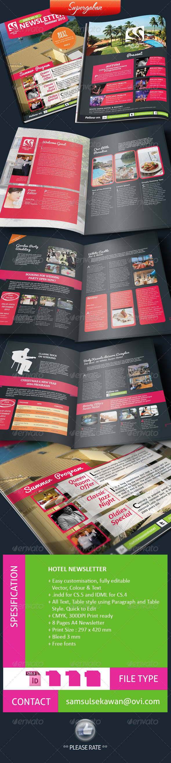Hotel Newsletter - Newsletters Print Templates