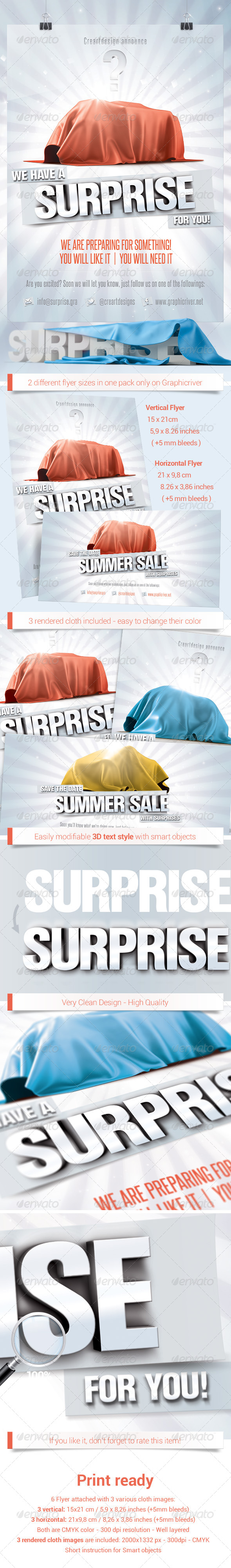 Upcoming Sales / Surprise Flyer - Events Flyers