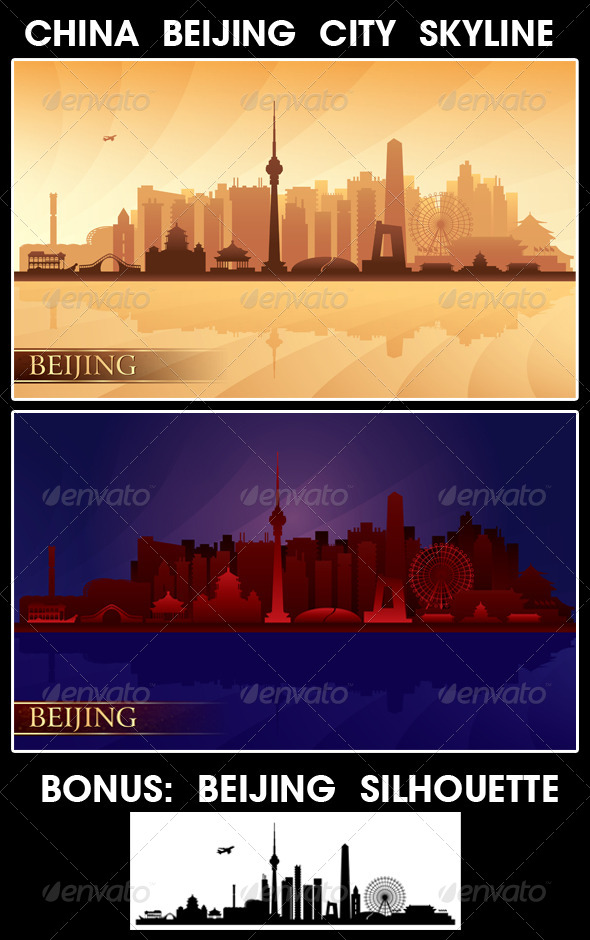 Beijing City Skyline - Buildings Objects