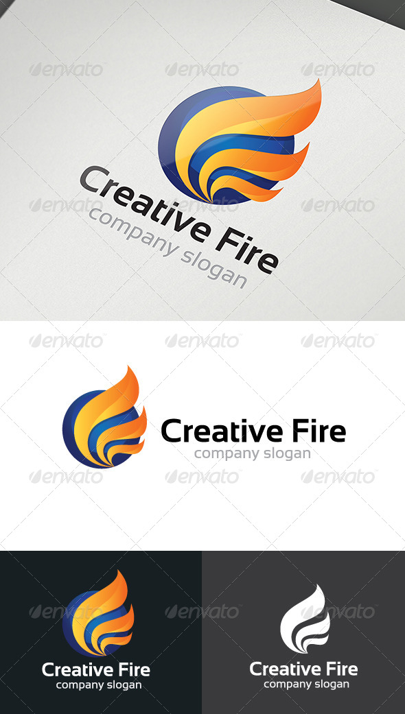 Creative Fire Logo - 3d Abstract