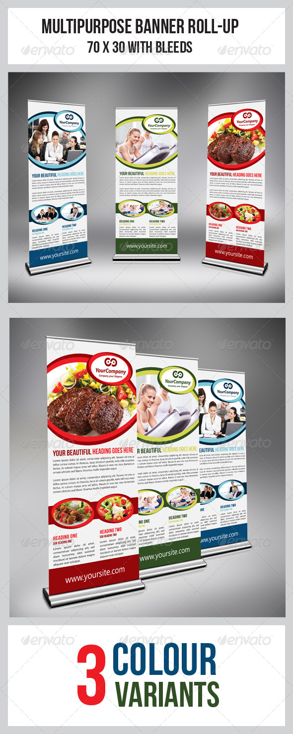 Multipurpose Business Roll-Up - Signage Print Templates