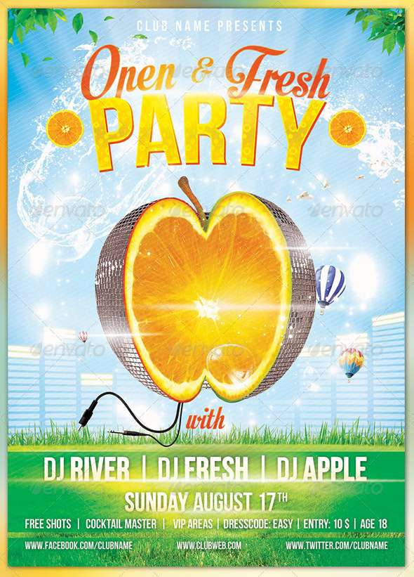 Fresh Party - Events Flyers