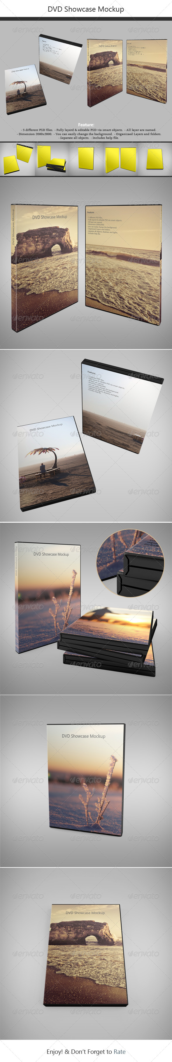 DVD Showcase Mock-up - Discs Packaging