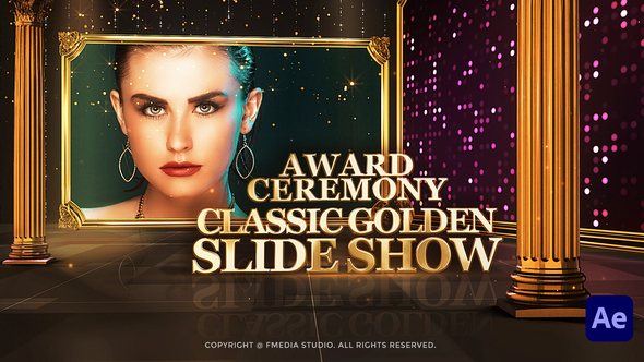 Classic Golden Awards Slideshow Openers template preview