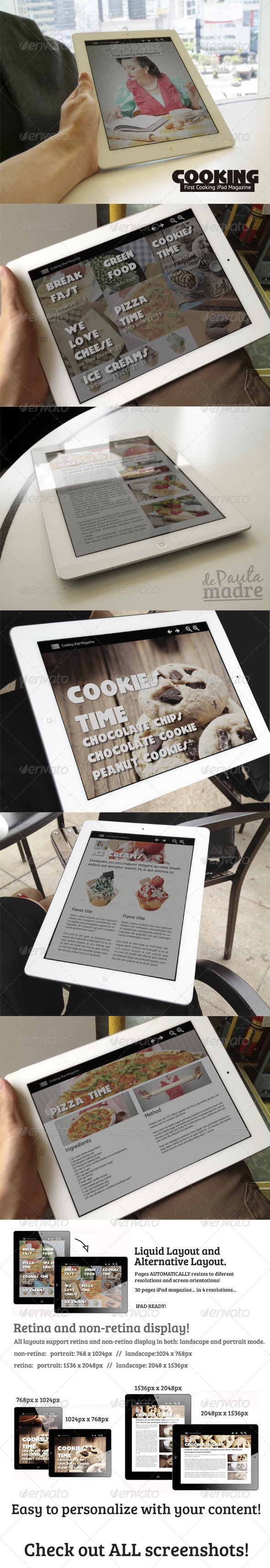 Cooking iPad Magazine in 4 resolutions - Digital Magazines ePublishing