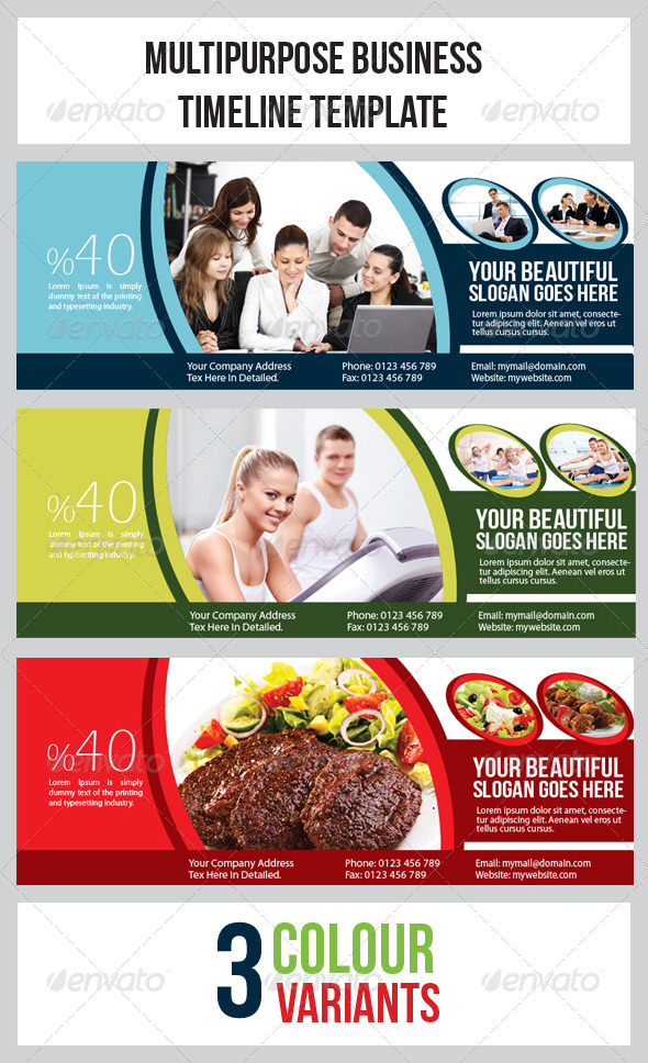 Multipurpose Banner Timeline Template - Facebook Timeline Covers Social Media
