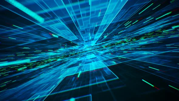 Journey across the square segmented glassy walls with the fast-moving particles alt