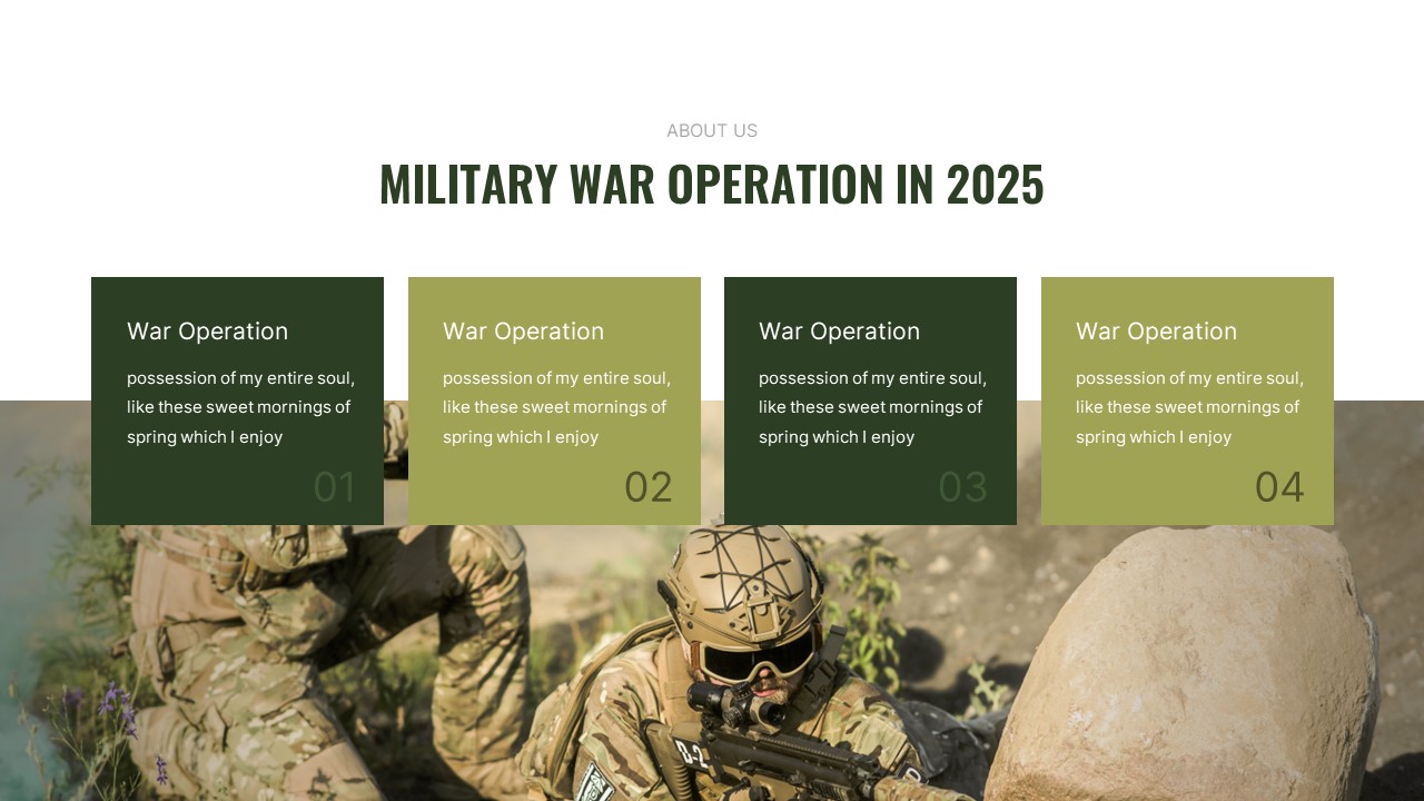 Comando - Military and Army Powerpoint Template, Presentation Templates