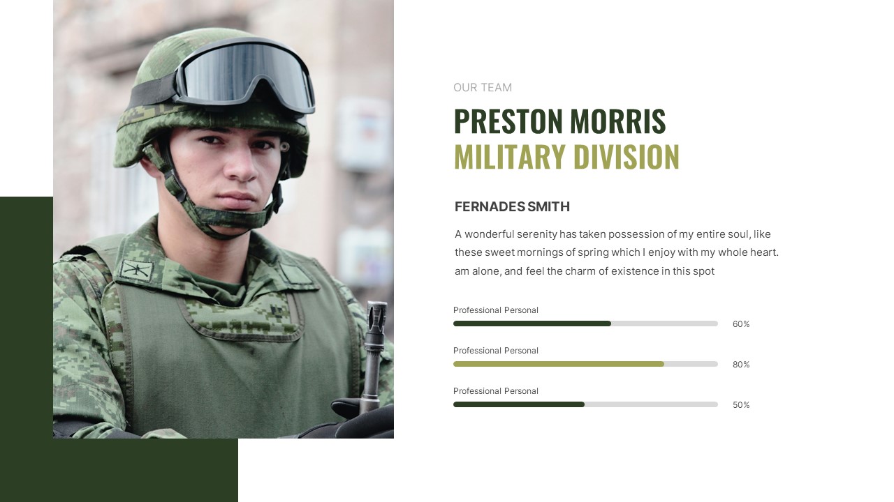 Comando - Military and Army Powerpoint Template, Presentation Templates