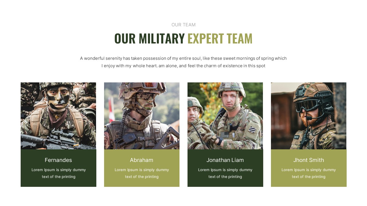 Comando - Military and Army Powerpoint Template, Presentation Templates