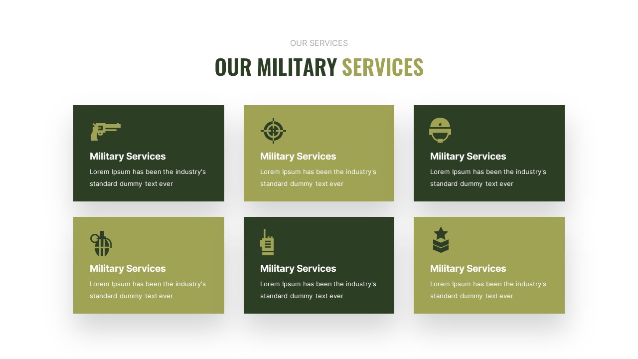 Comando - Military and Army Powerpoint Template, Presentation Templates