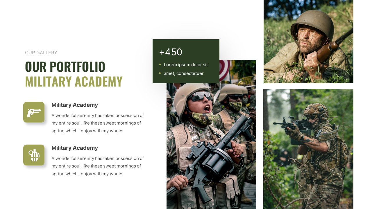 Comando - Military and Army Powerpoint Template, Presentation Templates