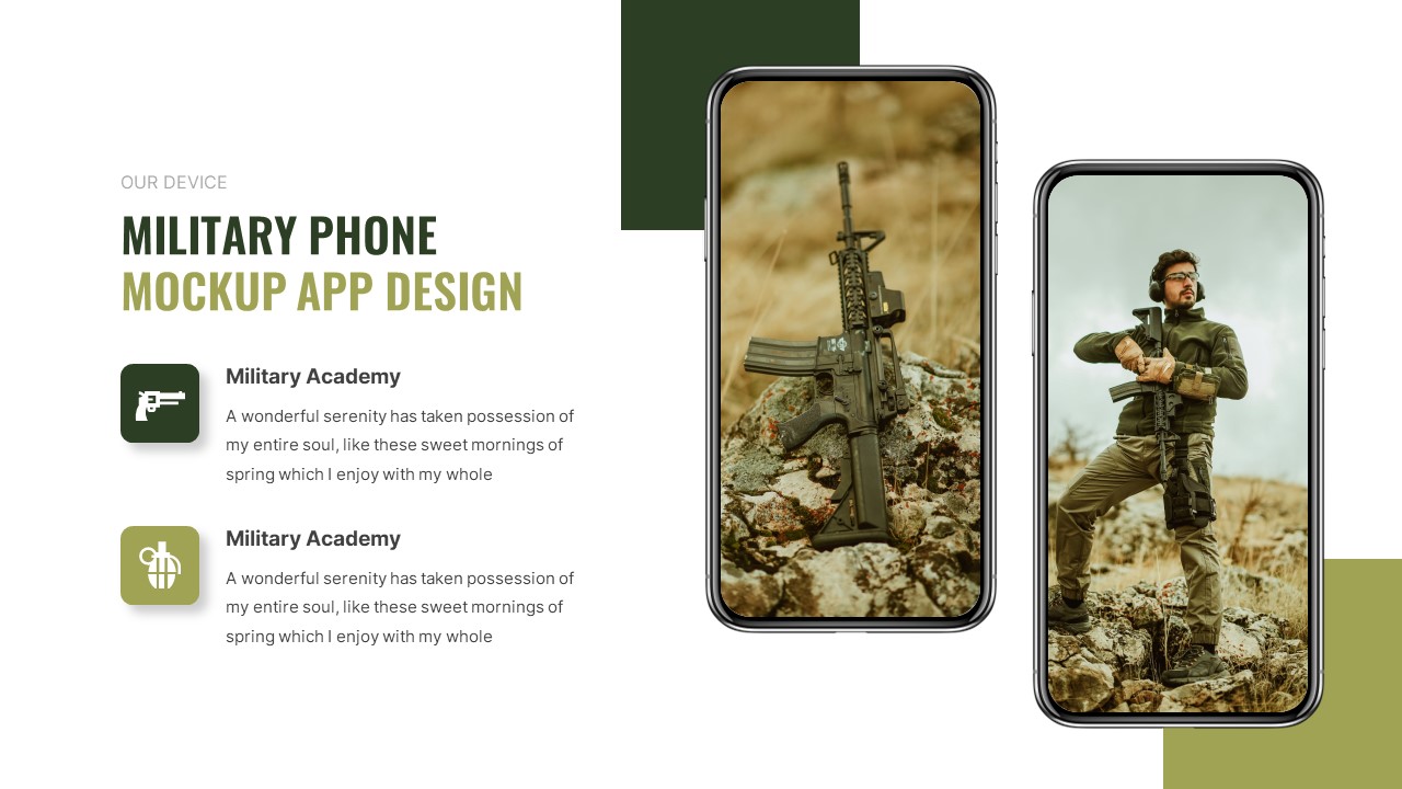 Comando - Military and Army Powerpoint Template, Presentation Templates