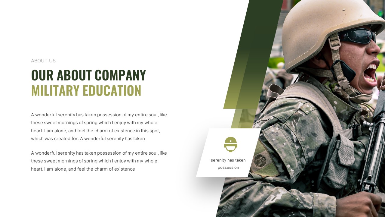 Comando - Military and Army Powerpoint Template, Presentation Templates