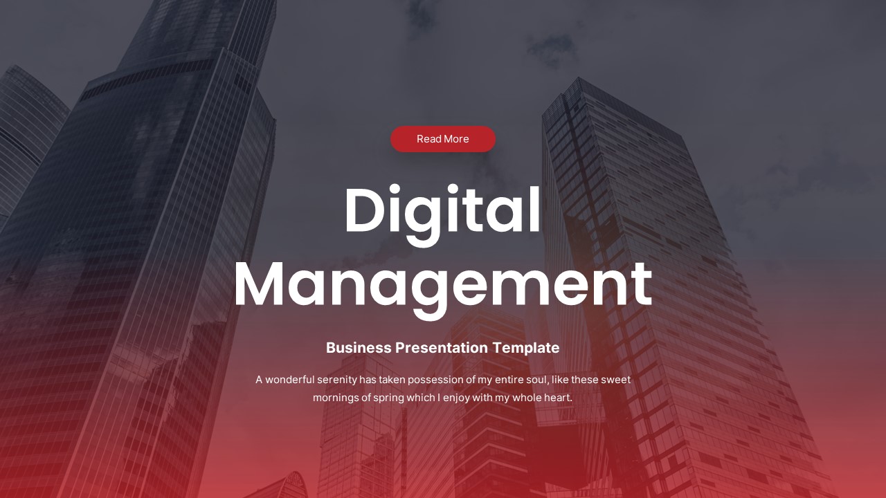 Digital Management - Business PowerPoint Template, Presentation Templates