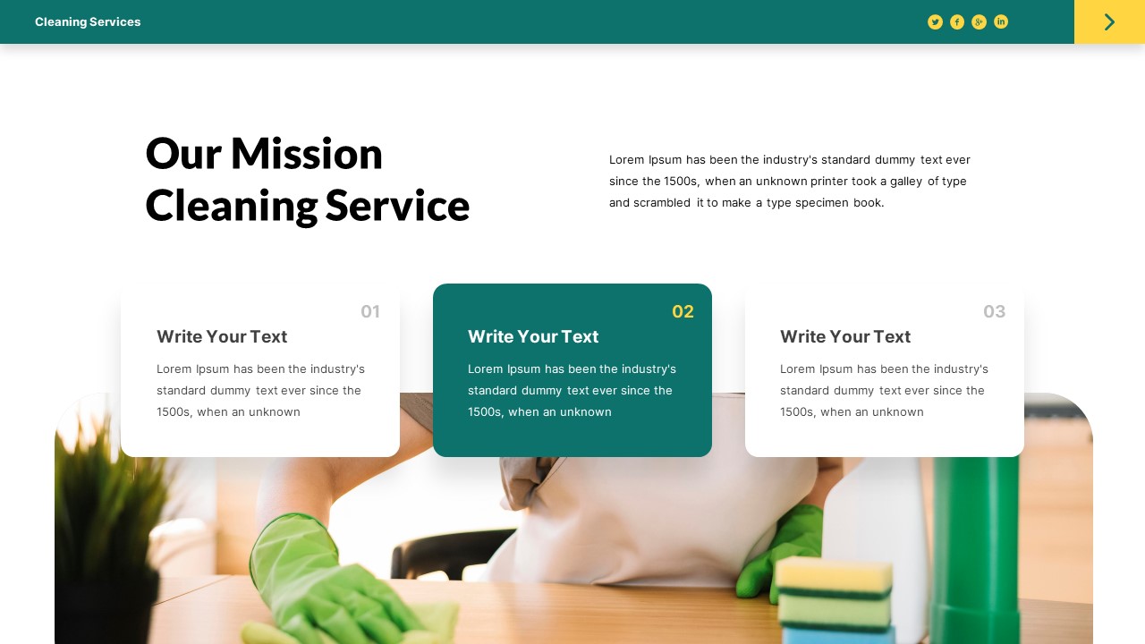 Cleaning Service PowerPoint Template, Presentation Templates | GraphicRiver