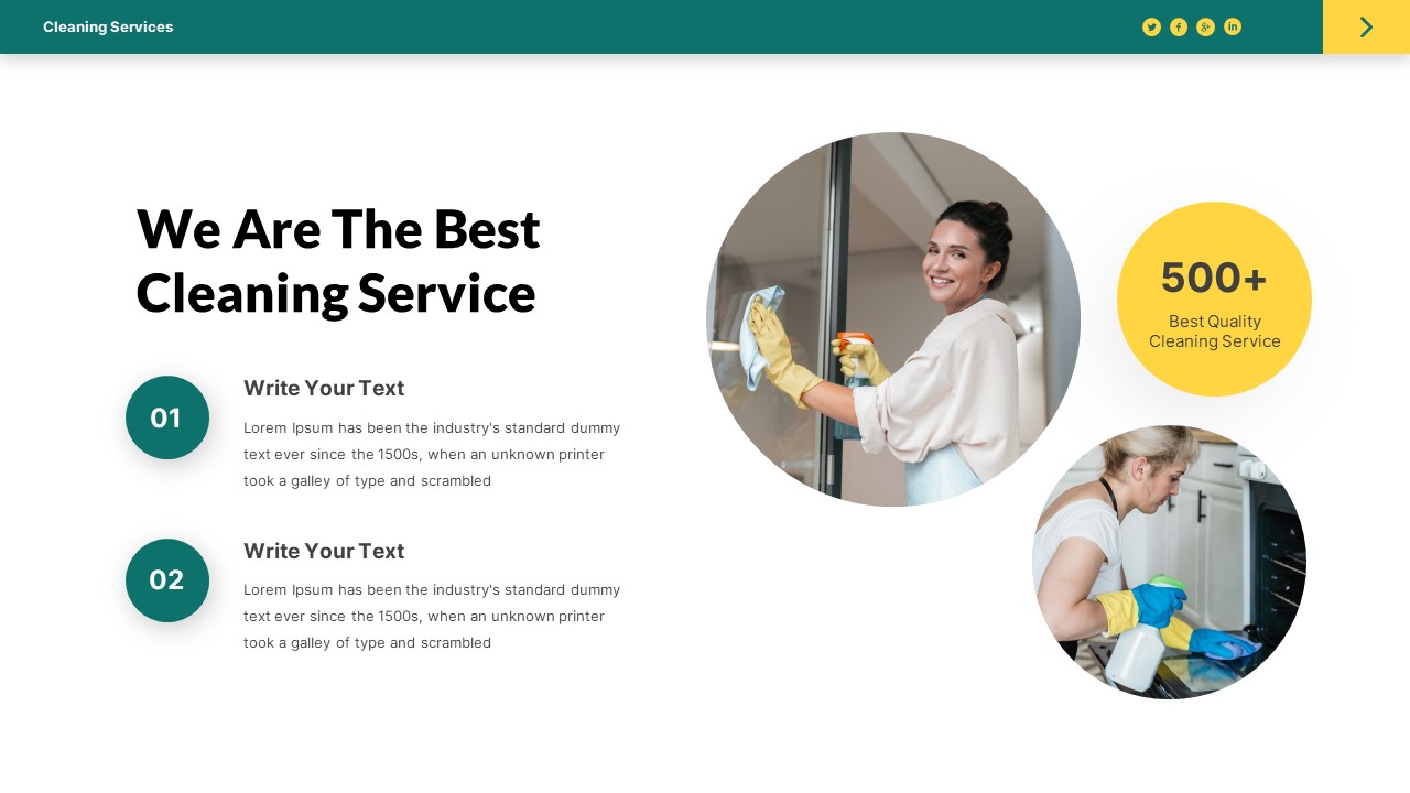 Cleaning Service PowerPoint Template, Presentation Templates | GraphicRiver