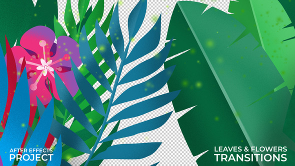 Leaves & Flowers Transitions Elements template preview