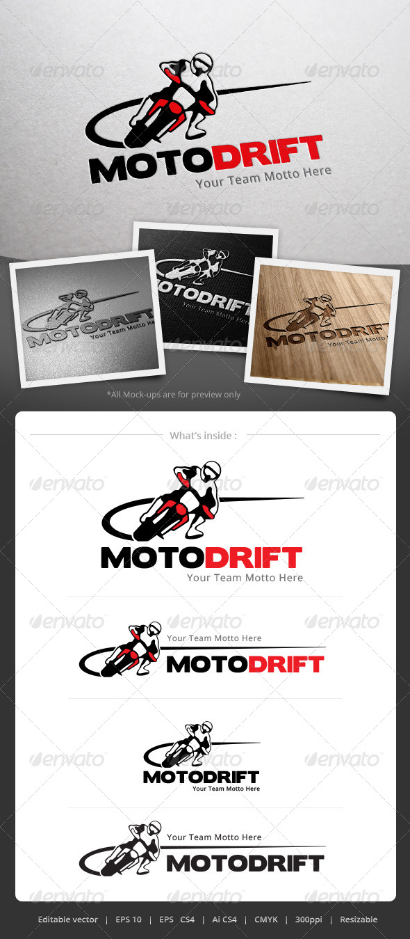 Moto Drift Logo - Objects Logo Templates