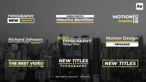 Good Text Animation | AE Titles template preview