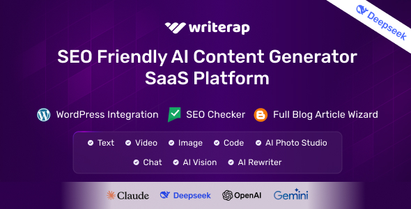 Writerap – AI Content Generator with SEO Optimizer SaaS Application