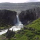 Flying Around the Folaldafoss Waterfall in East Iceland - VideoHive Item for Sale