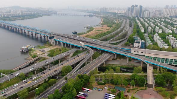 Seoul Dongjak Bridge Olympic Daero Traffic