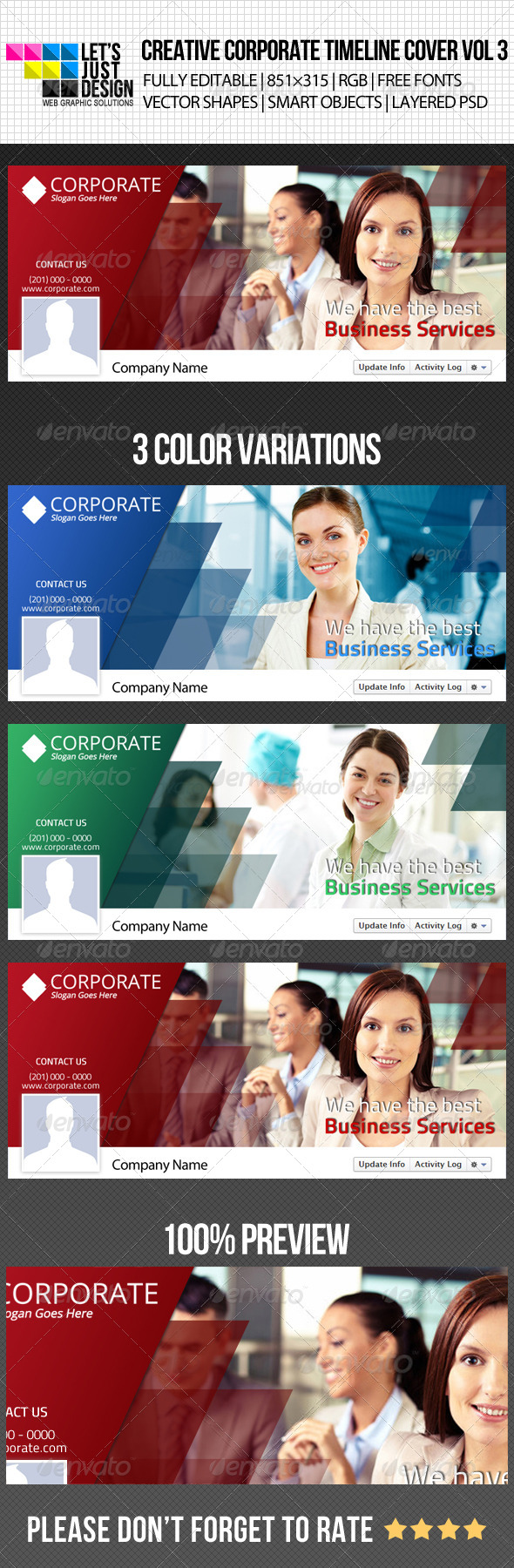 Creative Corporate Facebook Timeline Cover Vol 3 - Facebook Timeline Covers Social Media