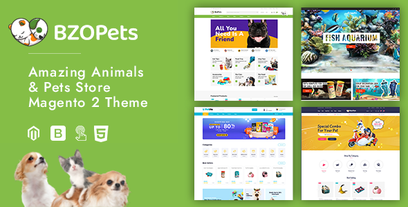 BzoPets – eCommerce Animals & Pets Store Magento 2 Theme
