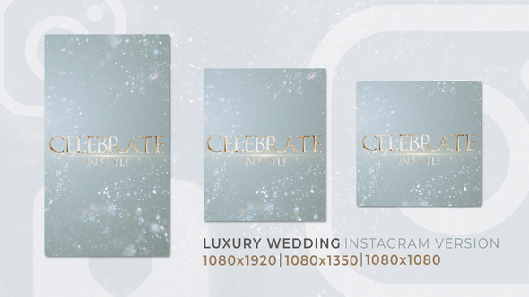 Luxury Wedding | Romantic Love Instagram Reel Video Displays template preview