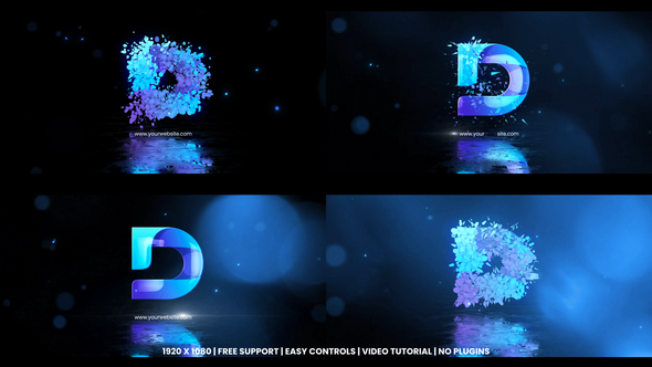 Particle Logo Reveal Logo Stings template preview