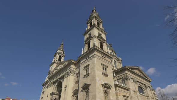 The St Stephen's Basilica with towers 