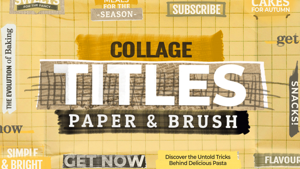 Collage Paper Brush Titles Titles template preview