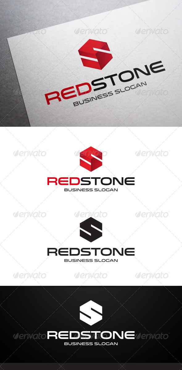 Red Stone S Letter Logo - Letters Logo Templates