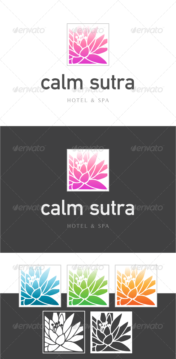 Calm Sutra Hotel & Spa Logo Template - Logo Templates