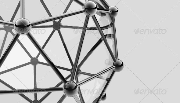 Scientific 3D Model of the Molecule - Abstract Conceptual