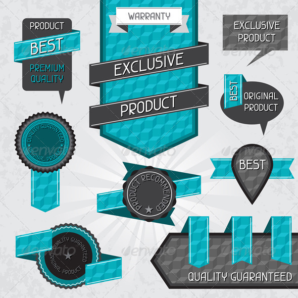 Set of Premium Quality Labels and Stickers - Retail Commercial / Shopping