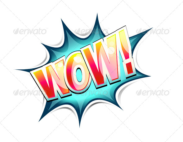Wow Comic Book Illustration - Web Elements Vectors