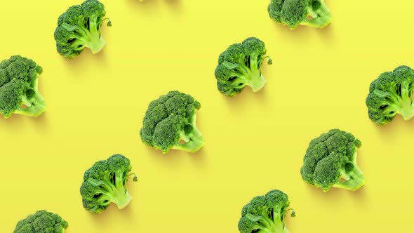 Brocoli Diagonal Background Pattern Closeup