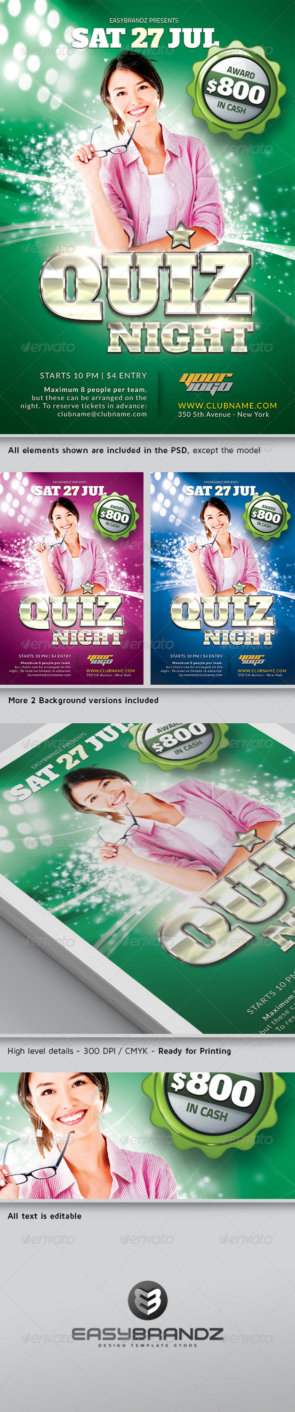Quiz Night Flyer Template - Events Flyers