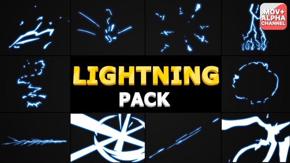 Cartoon Lightning Pack | Motion Graphics