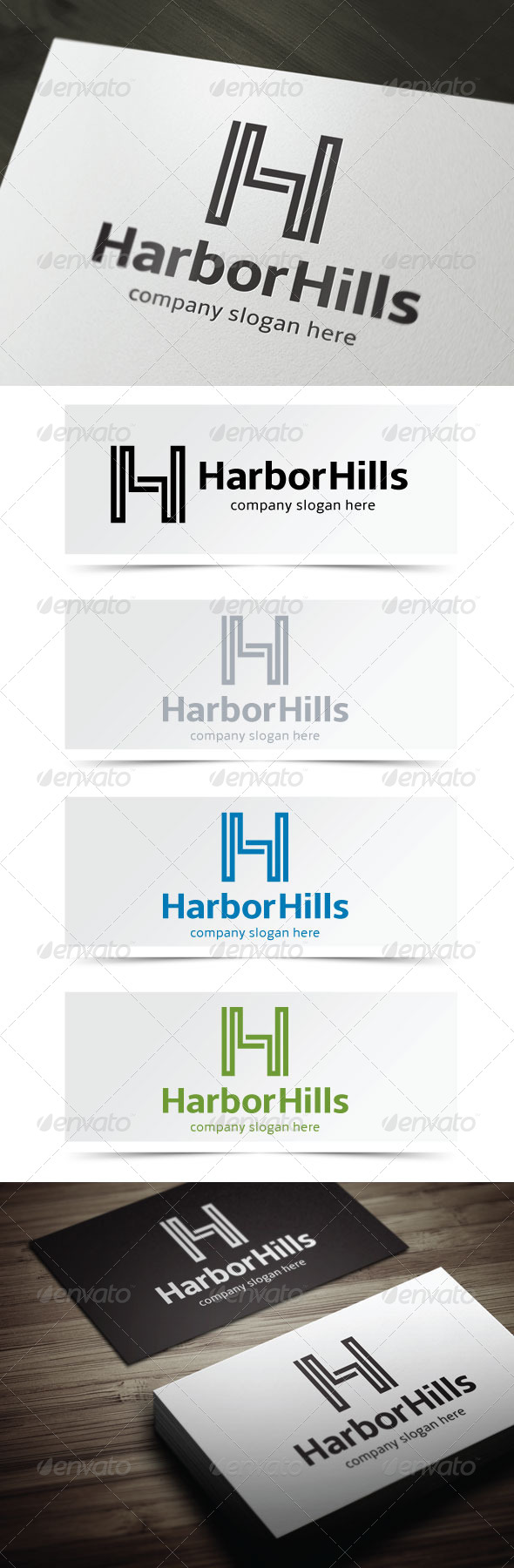 Harbor Hills - Letters Logo Templates
