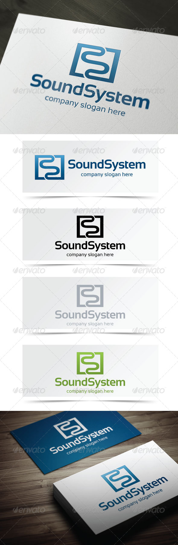 Sound System - Letters Logo Templates