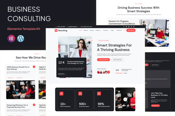 Nesulting – Business Consulting Elementor Template Kit