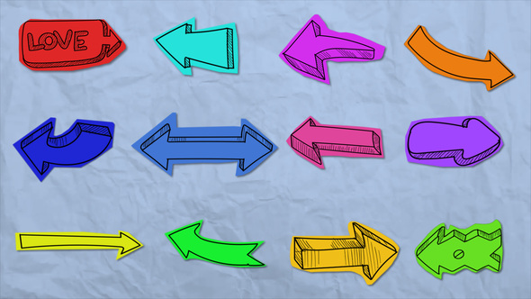 Paper Unfolding Arrows Elements template preview