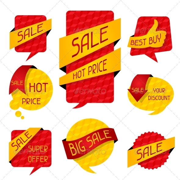 Sale Speech Bubbles and Banners. - Retail Commercial / Shopping