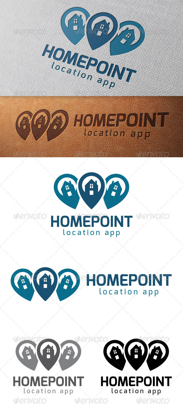 Real Estate Locator Logo Template - Buildings Logo Templates