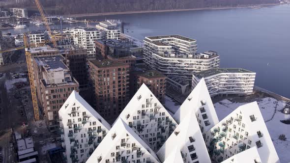 Isbjerget and the Red Brick Apartment Buildings in Aarhus alt