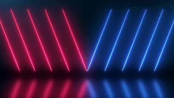 Abstract Neon Line Particles